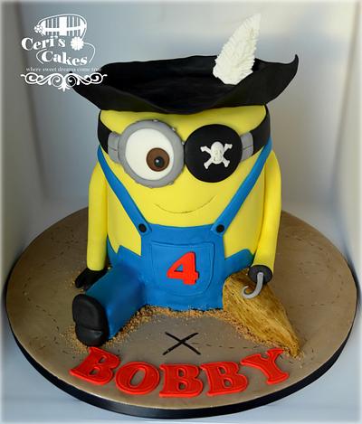 Pirate minion cake - Cake by Ceri's Cakes