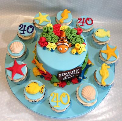 Under the sea themed cake  - Cake by Cupcake-heaven
