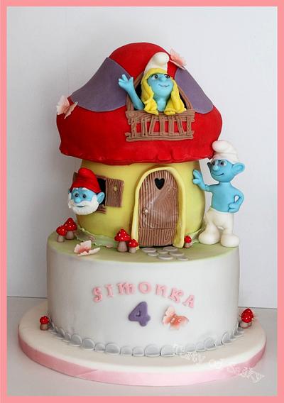  Smurf cake  - Cake by cakebysaska