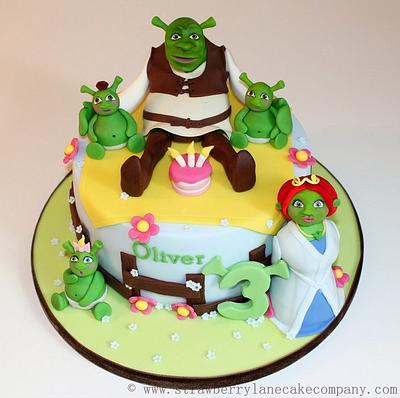 Shrek and Family  - Cake by Strawberry Lane Cake Company