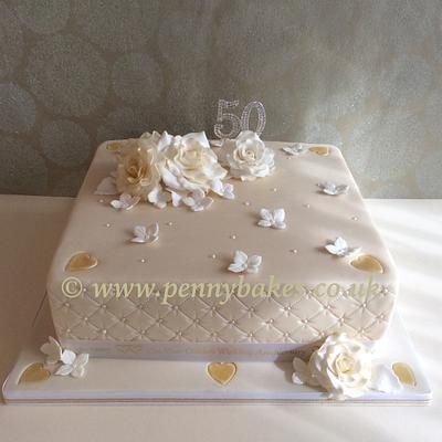 50th anniversary lemon sponge cake - Cake by Popsue