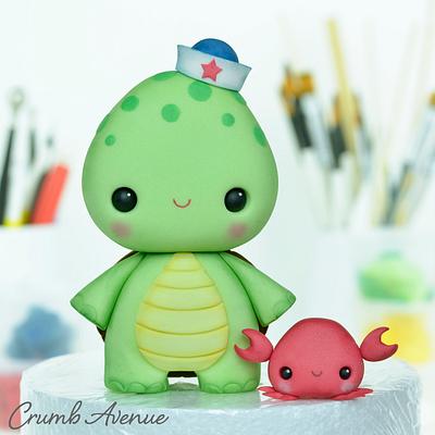 Turtle Cake Topper :) - Cake by Crumb Avenue