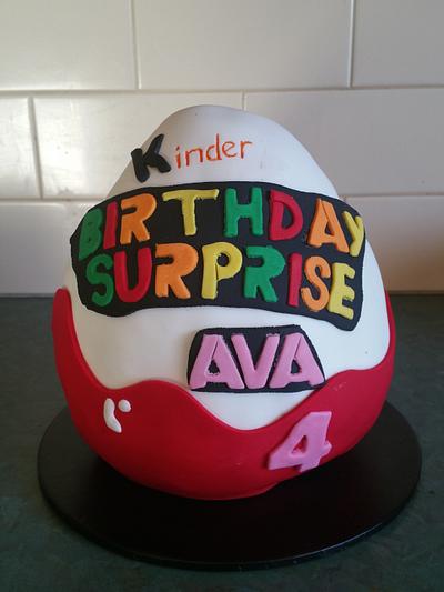 kinder egg surprise - Cake by Helen's cakes 