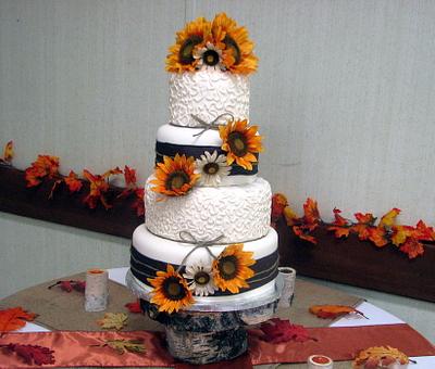 Sunflower Country Wedding - Cake by Brett25