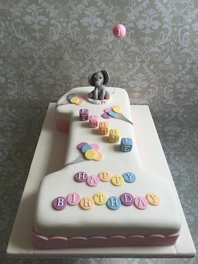 Elephant balloons cake - Cake by teresascakes