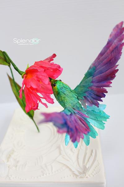 Wings-A thing of beauty and colour in wafer - Cake by Ellen Redmond@Splendor Cakes