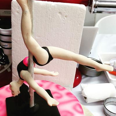 Sugar pole dancer for a cake topper - Cake by Sugared Inspirations by Debbie