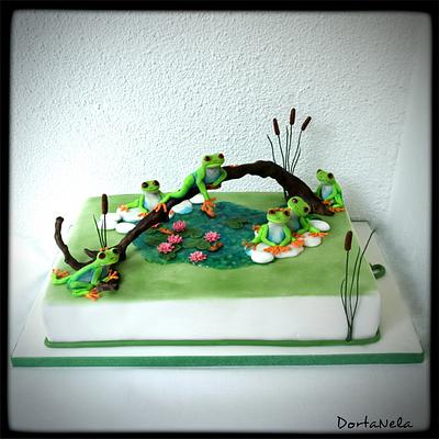 Cake with frogs - Cake by DortaNela