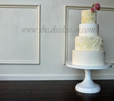 Buttercream Ruffle Wedding Cake - Cake by Shannon Bond Cake Design