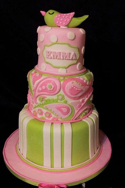 Pink Paisley - Cake by Cakes by Vicki