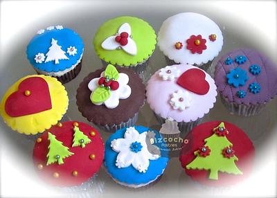 Christmassy cupcakes - Cake by Bizcocho Pastries