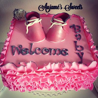 Welcome baby  - Cake by Aujané's Cake Supplies