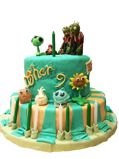 Plants vs zombies - Cake by figure.of.cake