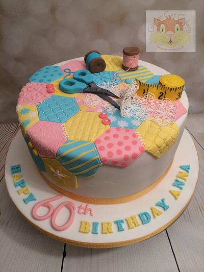 patchwork cake - Cake by Elaine - Ginger Cat Cakery 