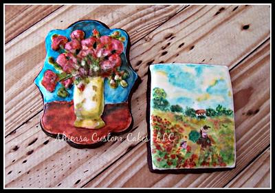 Red Poppies ~ Van Gogh & Monet inspired cookies - Cake by Ahimsa