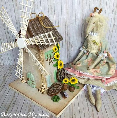 Gingerbread mill - Cake by Victoria
