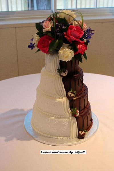 Half bride and half groom cake - Cake by dip123