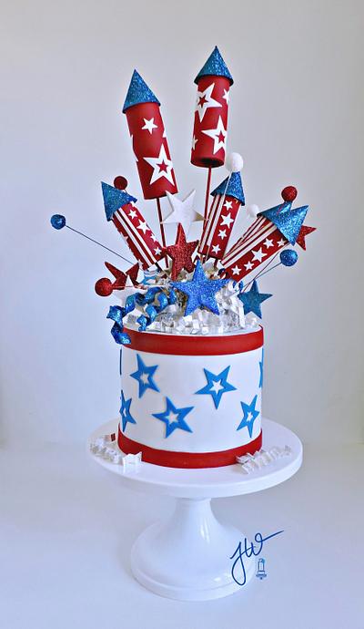 Happy Fourth of July - Cake by Jeanne Winslow