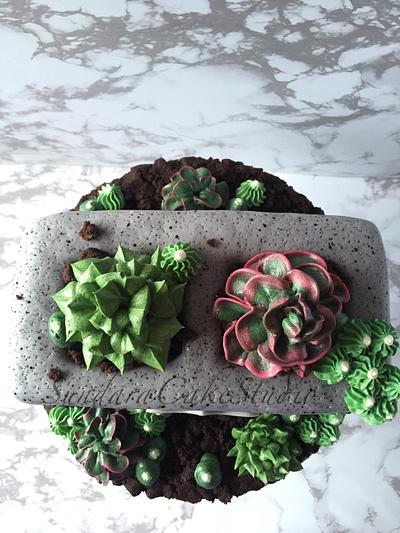 Cinder block garden  - Cake by Sherikah Singh 