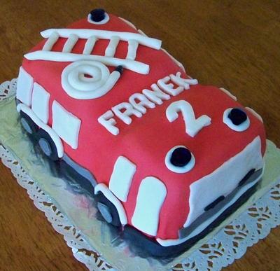 birthday fire truck - Cake by Agnieszka