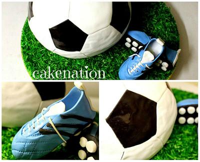 Soccer Ball and Boots - Cake by Cakenation