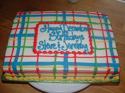 Plaid Dual Birthday - Cake by Jennifer C.