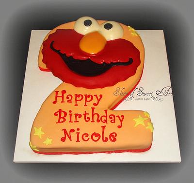Elmo Birthday - Cake by Slice of Sweet Art