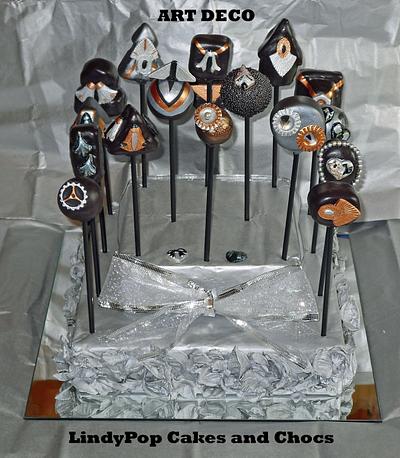 Art Deco Style Pops - Cake by LindyPop Cakes and Chocs