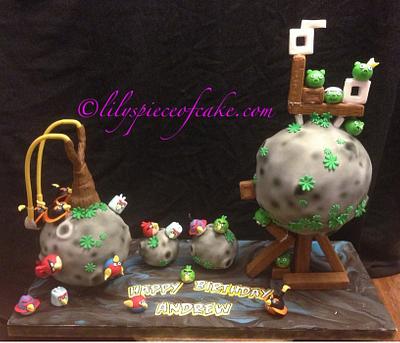 Angry Bird Space - interactive  - Cake by Lily's Piece of Cake, LLC