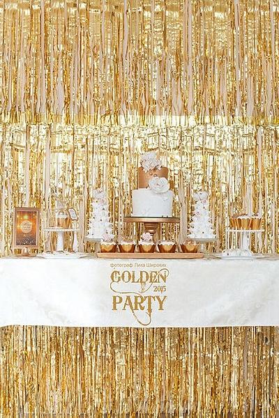 Gold sweet table for golden party )) - Cake by Irina Kubarich