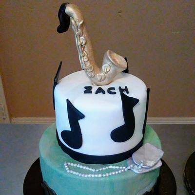Saxophone Military Cake! - Cake by Danacakecreations