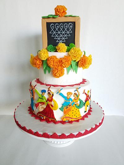 Navaratri Theme Cake - Navaratri Cake Collaboration - Cake by Gauri Velhankar