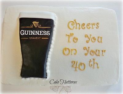 Cheers to you on your 40th!  - Cake by Donna Tokazowski- Cake Hatteras, Martinsburg WV