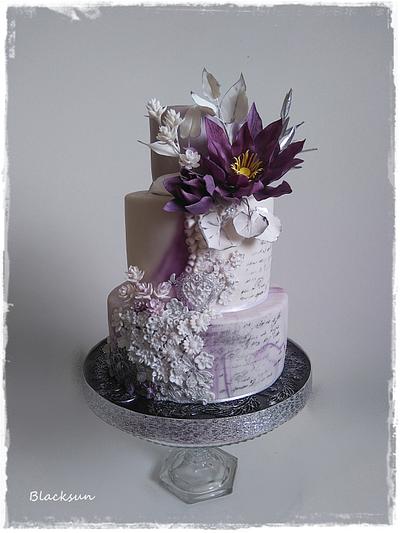 Purple wedding cake - Cake by Zuzana Kmecova