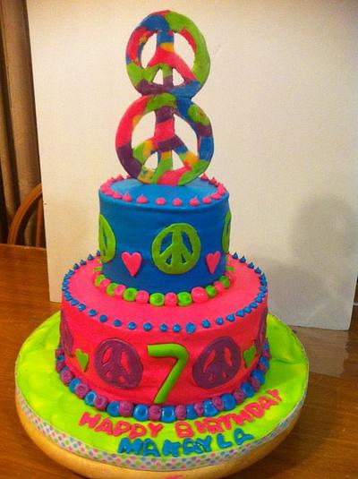 Peace Sign Cake - Cake by HOPE