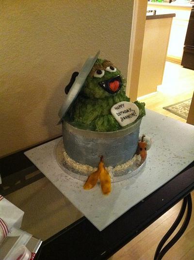Oscar the Grouch Cake! - Cake by Kelle's Cakes