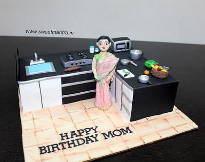 Kitchen theme fondant cake - Cake by Sweet Mantra Homemade Customized Cakes Pune