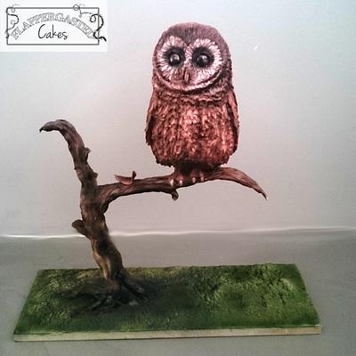 Owl on a branch - Cake by Flappergasted Cakes