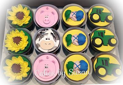 John Deere baby shower cupcakes - Cake by Skmaestas