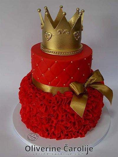 Red Cake for 18th birthday  - Cake by Oliverine Čarolije 