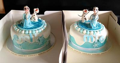 Frozen themed 4th birthday cakes.  - Cake by Tanya Morris