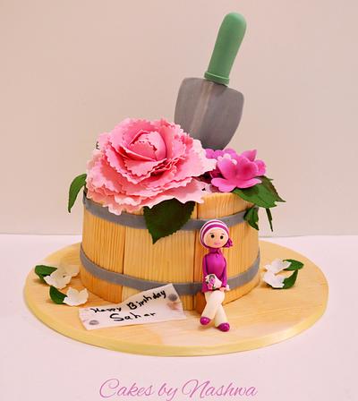 Peony pot plant cake - Cake by Cakes by Nashwa