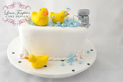 Rubber Duck Bath Cake - Cake by Laura Templeton