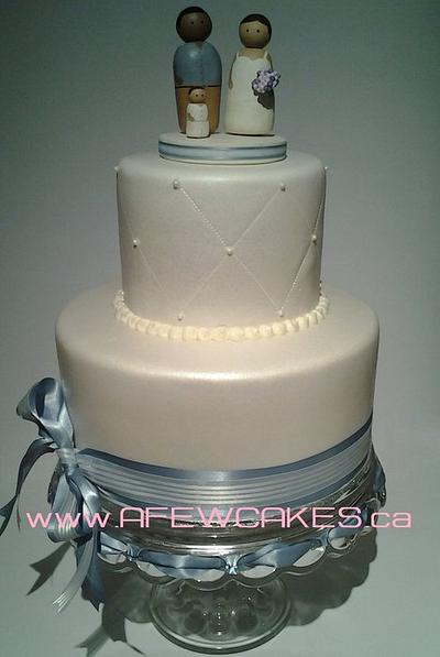 2 Tiered Wedding Cake - Cake by Amanda