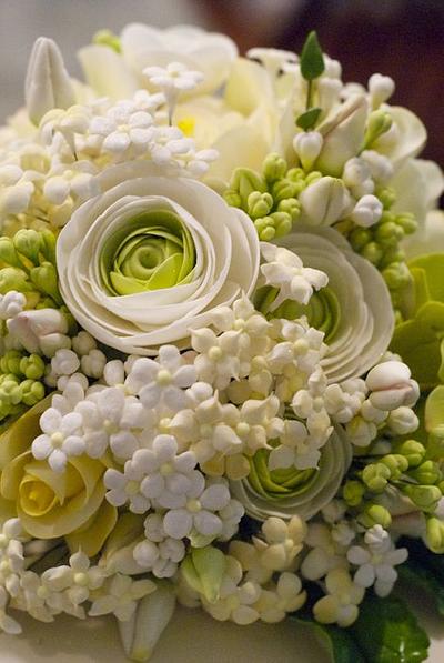 Sugar Flowers - Wedding Cake Topper - Cake by Susan