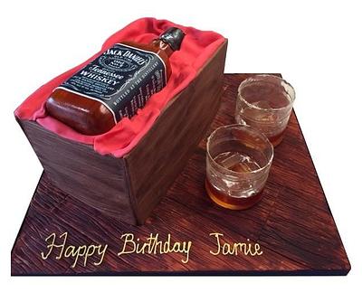Whiskey bottle cake - Cake by AB Cake Design