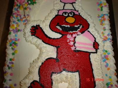Elmo Buttercream Transfer - Cake by Dana