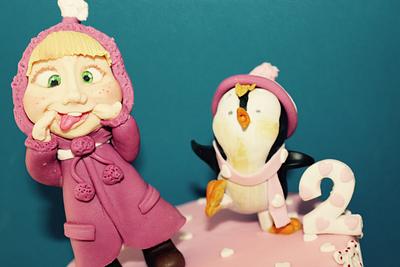 masha e il pinguino! - Cake by Debora calderini