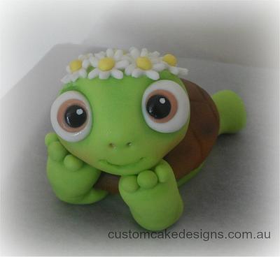 Chilled Out Tortoise Topper - Cake by Custom Cake Designs