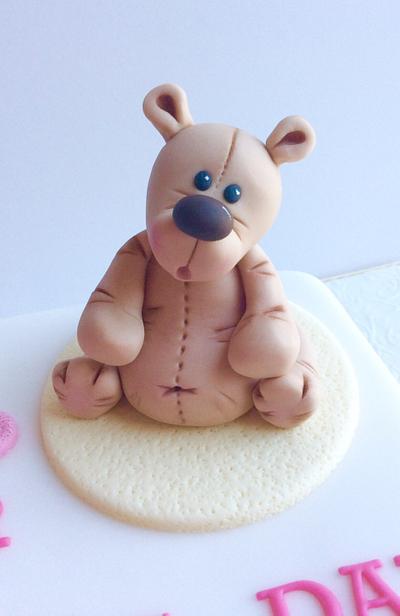 Teddy Bear Cake Topper - Cake by Lizzie Bizzie Cakes